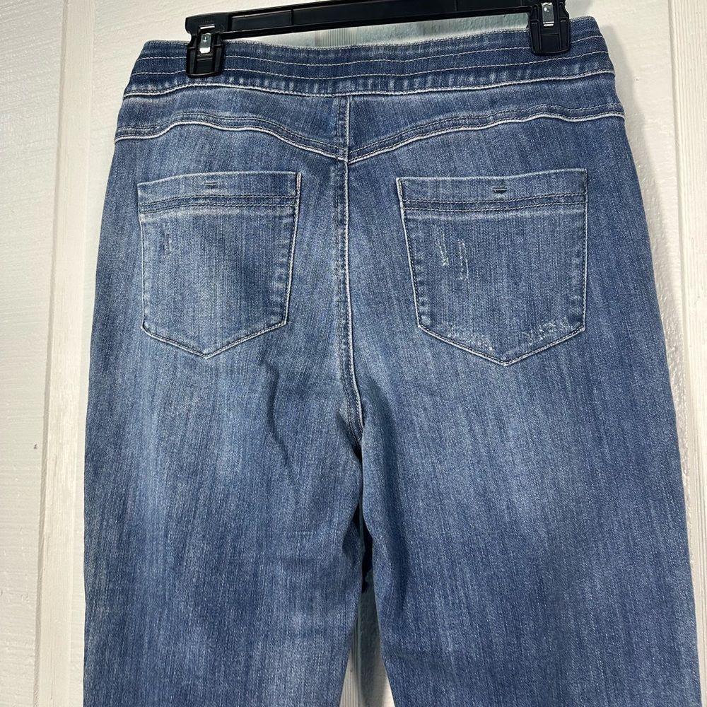 Democracy High Rise Drawstring Skinny Leg Blue Jeans Size 2 NWT - Picture 8 of 10